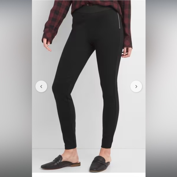 GAP
Black Ponte Leggings with Side Zip - Picture 1 of 4